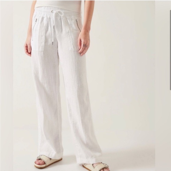 Athleta Cabo Linen Wide Leg Pants - Picture 1 of 2